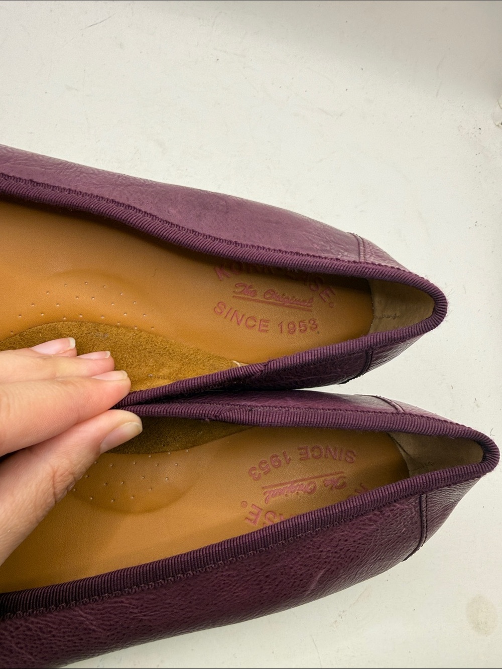 Kork Ease Purple Leather Ballet Flats Shoes Slip On Womens Size 8.5 M - Picture 7 of 16